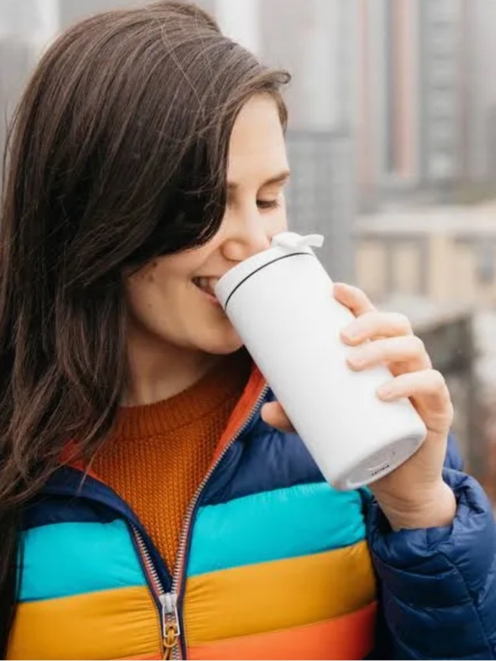 Miir White Vacuum Insulated Travel Tumbler